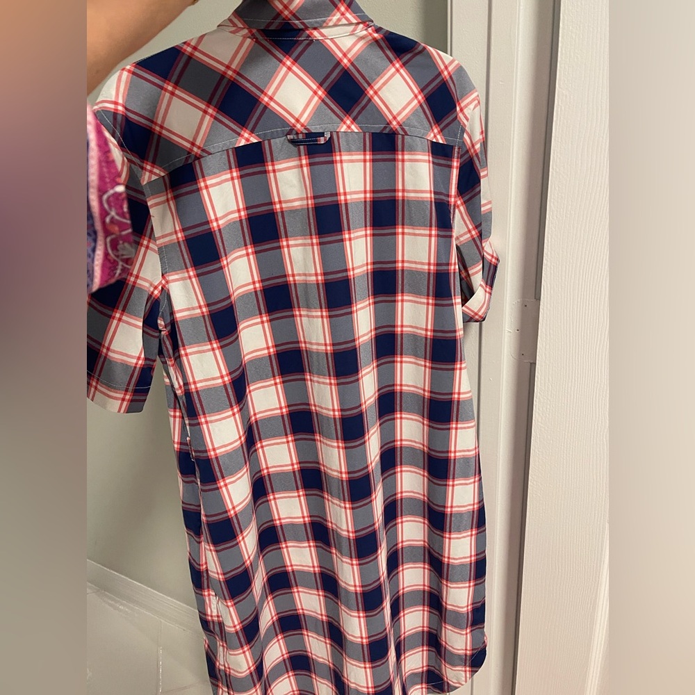 Southern Tide Intercostal Franca Plaid Shirt Dress in medium NWOT - Picture 9 of 13
